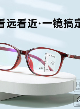 智能变焦老花眼镜防蓝光走路可戴
