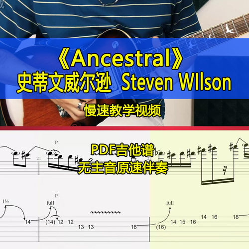 史蒂文威尔逊Steven WIlson-Ancestral电吉他SOLO独奏吉他谱伴奏
