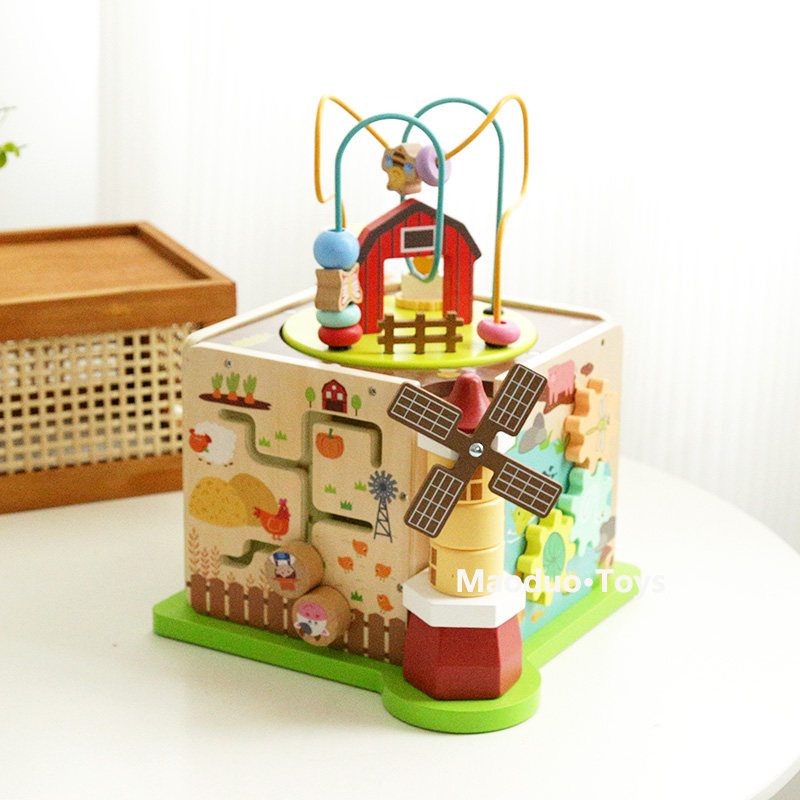 绕珠儿童益智玩具百宝箱多功能宝宝大男女孩农场极地海洋套柱BBL