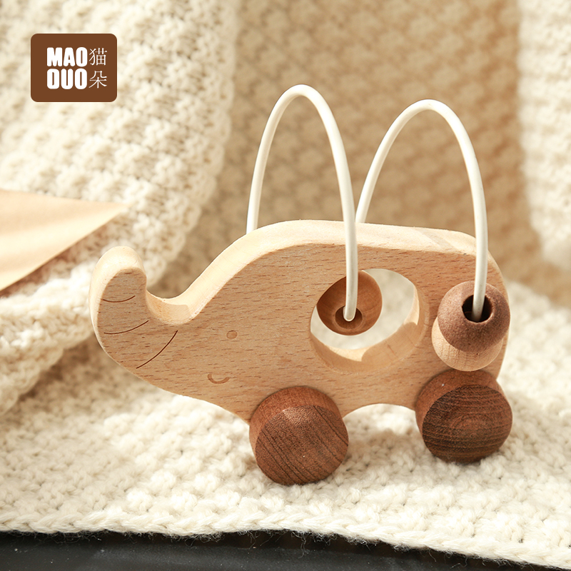 猫朵实木无漆口欲绕珠小童个月