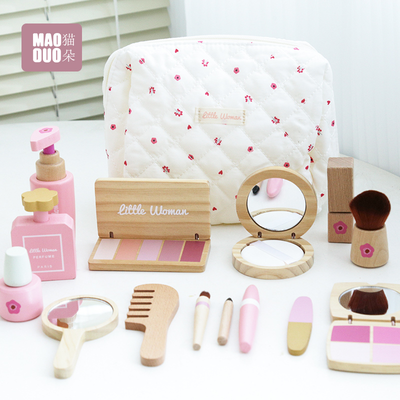 儿童化妆玩具套装实木制女童宝宝3-6岁仿真过家家ins生日礼物女UM