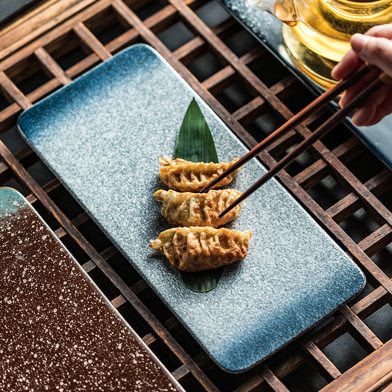 日式平板盘串串烧烤盘烤鸡翅盘饺子盘寿司盘西餐盘子商用家用瓷盘