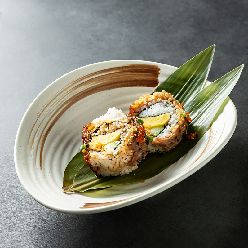 西餐厅浅碗复古小菜冷菜碗日料碗创意沙拉碗凉拌生腌酒料碗陶瓷碗