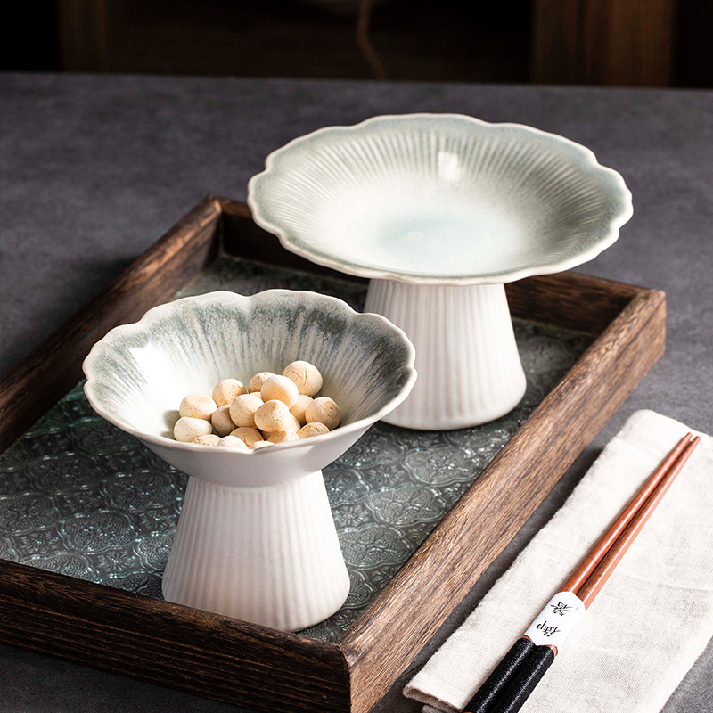 现代简约冷菜高脚碟盘点心碟零食碟甜品碟水果碟盘创意高颜值碟子