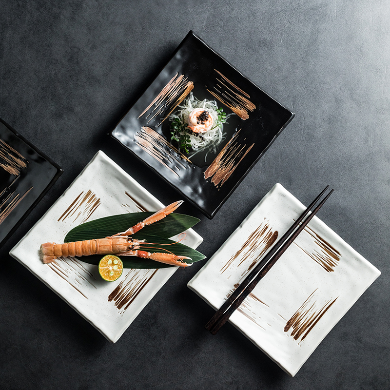 釉下彩日式陶瓷碟盘小号碟子点心碟小吃碟精品菜碟配菜调味碟商用