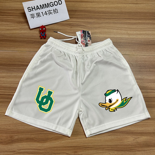 NCAA俄勒冈美式不过膝运动篮球速干透气立体宽松篮球训练健身短裤