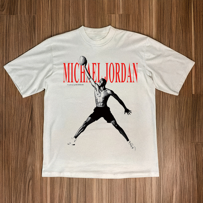 SHAMMGOD飞人欧文库里科比艾弗森麦迪喷墨纯棉宽松230重磅短袖