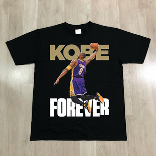 洛杉矶LOG湖人运动科比纯棉重磅230篮球短袖