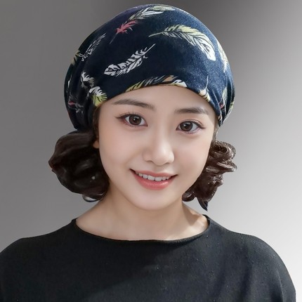 2026新款时尚包头帽女春夏款发带帽洋气遮白发帽头巾帽透气帽子女
