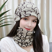 多用保暖包头帽围脖堆堆帽秋冬护耳骑车防风护颈头套遮白发帽子女