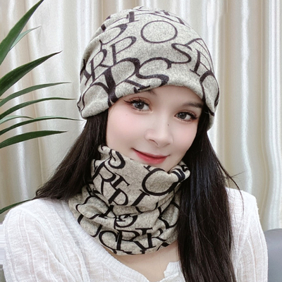 多用保暖包头帽围脖堆堆帽秋冬护耳骑车防风护颈头套遮白发帽子女