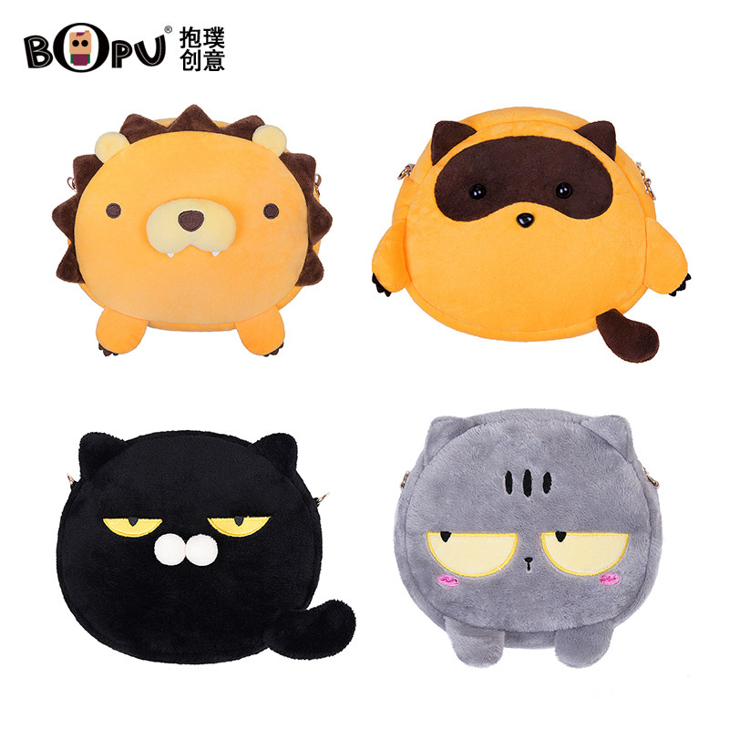 可爱斜挎包夏天女搞怪丑萌少女小动物链条包腰包小包包单肩包背包