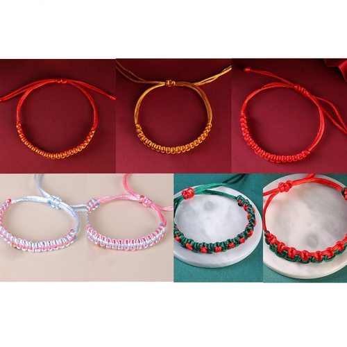 宠物项圈底绳手工DIY编织猫狗项链可伸缩可调节红色底绳