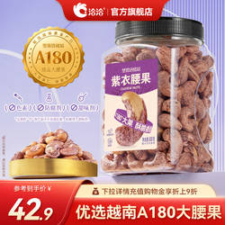 洽洽紫衣腰果500g恰恰带皮坚果干果仁罐装坚果炒货营养零食孕妇