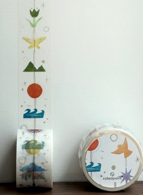 韩国正品rolledpaint旅程美纹花纹手帐日记装饰贴纸质胶带Journey