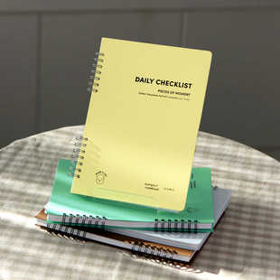 韩国正品iconic A5每日核对清单线圈笔记本备忘记事本checklist