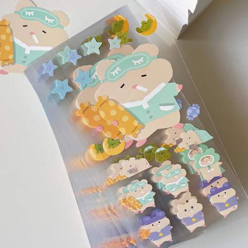 韩国正品collector mumu 可爱仓鼠生活咕卡贴画手账日记装饰贴纸