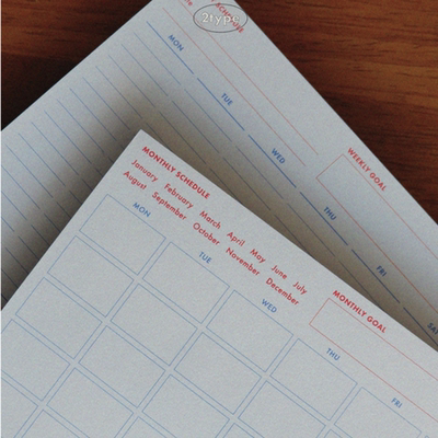 韩国正品fruitfries 待办提醒日程可撕桌面记事本月/周计划拍纸本