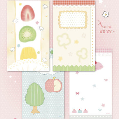 韩国正品mummuz 彩页A6双面可撕手账笔记装饰内页记录册记事便签