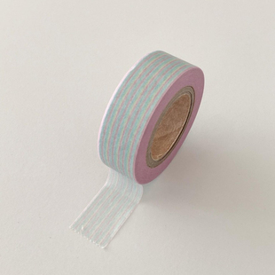 韩国正品popo factory 美纹花纹手帐装饰贴纸质胶带 复古线条格纹