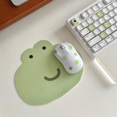 韩国正品OKIKI 动物头像防滑装饰电脑鼠标垫创意PVC垫子mouse pad