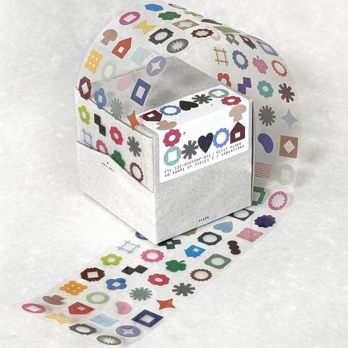 韩国正品flagg 形状标签贴美纹花纹手帐装饰贴纸胶带ROLL LABEL