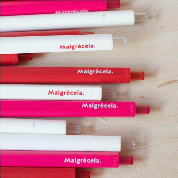 한국  MALGRECELA 심플 로고 0.7MM 검정색 볼펜 유성 볼펜 로고 V.2