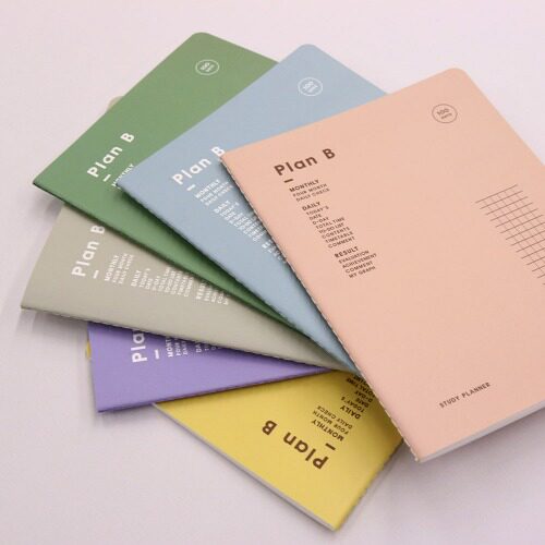 韩国正品7321 100天B计划线订笔记本日程记事本Plan B 100DAYS