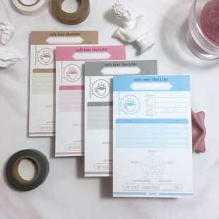 韩国正品HOLYMOLY 咖啡探店备忘纸便签记录册cafe tour checklist