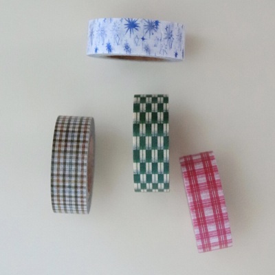 韩国正品Malgrecela手帐日记装饰贴格子美纹纸质胶带Masking tape