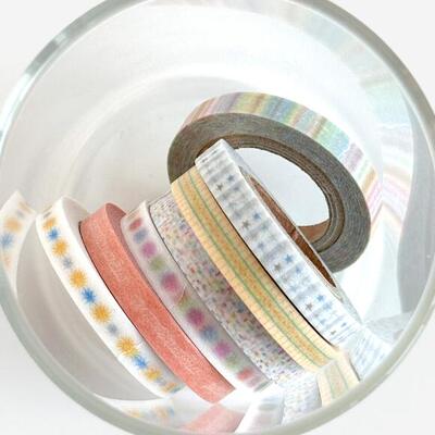 韩国正品OAB 窄版手账日记美纹纸质胶带套装masking tape 032-037