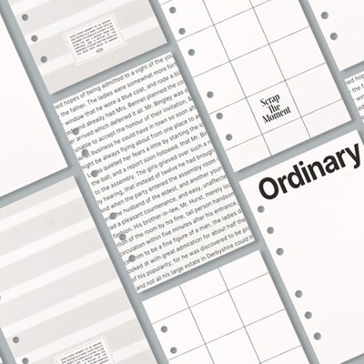 韩国正品Lucalab A6奇葩19R6孔黑白记事日记内页内芯替换装refill