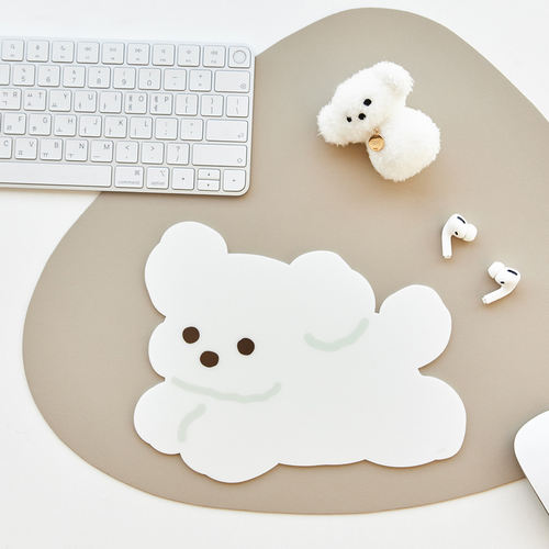 韩国正品live work 可爱奔跑小狗装饰鼠标垫创意PVC垫子MOUSE PAD