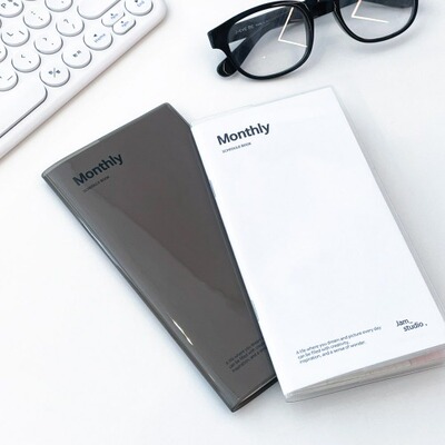 韩国正品jamstudio 万年手拿记事月计划本笔记本monthly planner