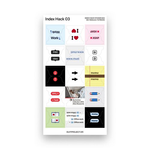 韩国正品duitproject 手账笔记重点标记贴标签索引装饰贴纸 Index