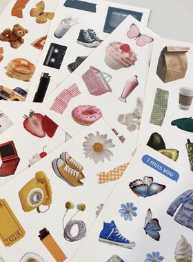 韩国正品lovethings 手帐日记diy物品装饰贴纸1张OBJECT STICKER