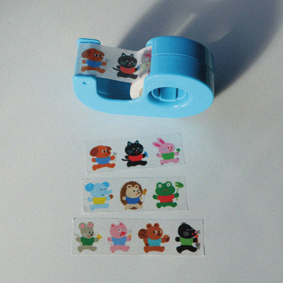 韩国正品fruitfries 可爱卡通装饰贴纸天气散步美纹手帐纸质胶带