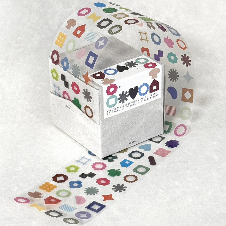 韩国正品flagg 形状标签贴美纹花纹手帐装饰贴纸胶带ROLL LABEL