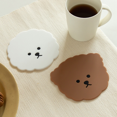 韩国正品DAILYLIKE狗狗硅胶隔热防滑杯垫餐垫垫子silicon coaster