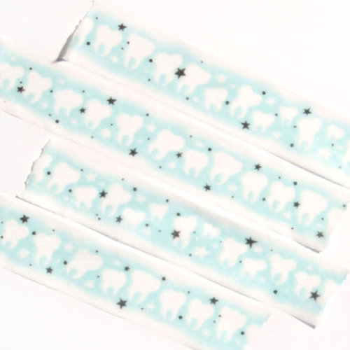 韩国正品st2krs牙齿美纹花纹手帐日记装饰纸质胶带12mmTeeeeth MT