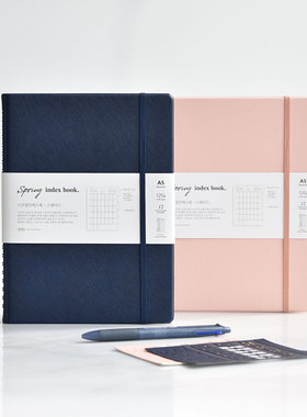 韩国正品Plepic标准版皮质索引线圈绑带笔记计划本记事index book