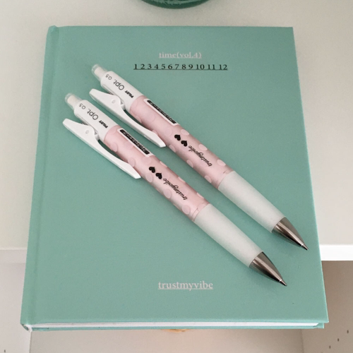 韩国正品Trust My Vibe 爱心圆点0.5mm自动铅笔小学生文具铅笔1支