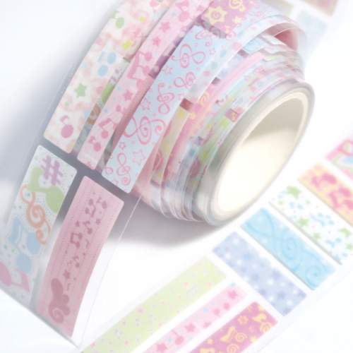 韩国正品st2krs 彩色拼贴音乐音符美纹手帐日记装饰模切贴纸胶带