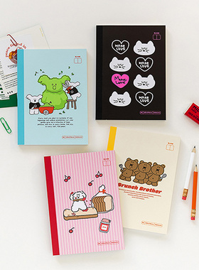 韩国正品BRUNCH BROTHER B6空白手绘本涂鸦笔记本手账Blank Note