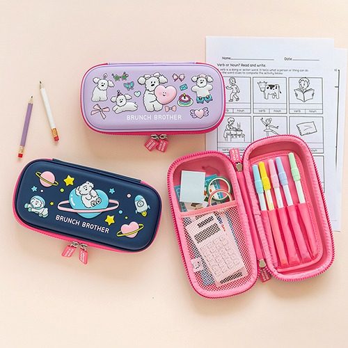 韩国正品BRUNCH BROTHER EVA长款笔盒笔袋学生收纳文具盒Pencase