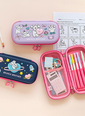 韩国正品BRUNCH BROTHER EVA长款笔盒笔袋学生收纳文具盒Pencase