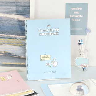 韩国正品iconic胡言乱语线圈线条笔记本横线课堂抄写本B5NOTEBOOK