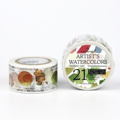 韩国正品rolledpaint 花瓣颜色美纹花纹手帐日记装饰贴纸纸质胶带