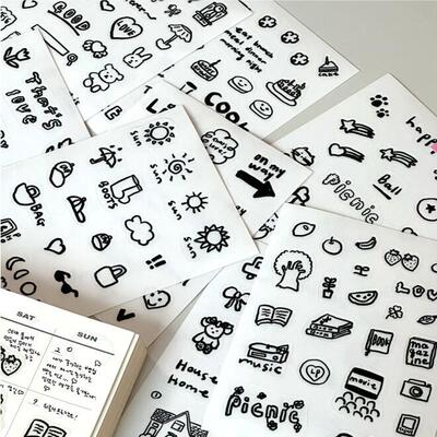 韩国正品MAZZZZY 手帐日记物品装饰贴纸包9张object sticker pack