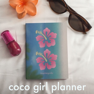 韩国正品Trust My Vibe 古早可可女孩专属计划本1个月记事planner